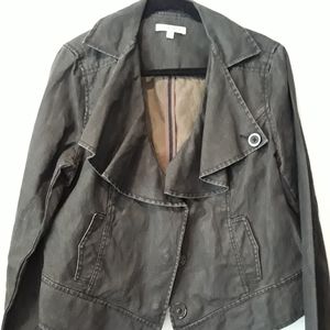 Cabi Jacket Black Denim cropped moto XL